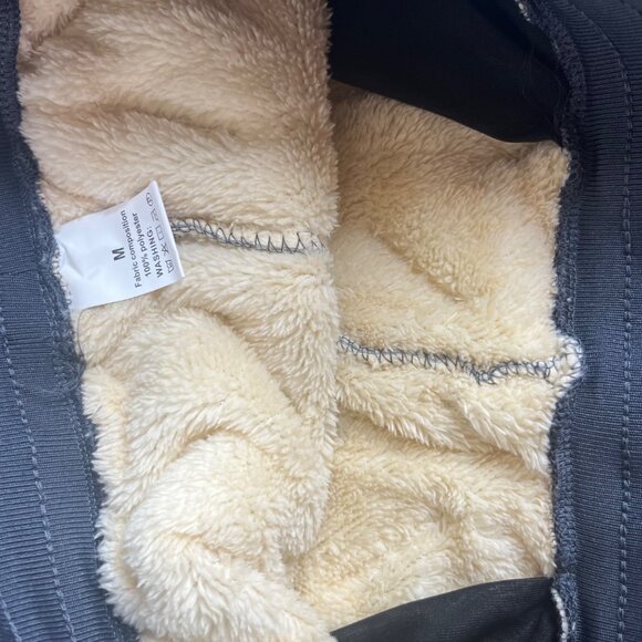 Fleece Lined Quilted Pants Mens Medium Gray New Pockets Warm Winter - Picture 8 of 10